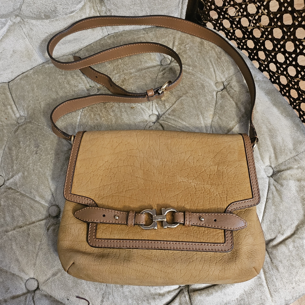 Authentic Ferragamo Saddle Shoulder/crossbody Bag